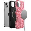 image:imageCasely iPhone 14 Plus Case  Blush Garden  Floral Doodle  Bold Protective Design  Compatible with MagSafe