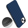 image:imageCasely iPhone 14 Plus Case  On the Dot  Navy Polka Dot  Bold Protective Design  Compatible with MagSafe