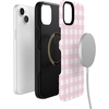 image:imageCasely iPhone 14 Plus Case  Pink Plaid  Sunday Best  Bold Protective Design  Compatible with MagSafe