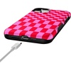 image:imageCasely iPhone 14 Plus Case  Vibe Check  Pink Checkerboard  Bold Protective Design  Compatible with MagSafe