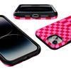 image:imageCasely iPhone 14 Plus Case  Vibe Check  Pink Checkerboard  Bold Protective Design  Compatible with MagSafe