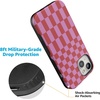 image:imageCasely iPhone 15 Case  Vibe Check  Pink Checkerboard  Bold Protective Design  Compatible with MagSafe