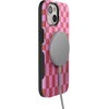 image:imageCasely iPhone 15 Case  Vibe Check  Pink Checkerboard  Bold Protective Design  Compatible with MagSafe