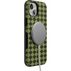 image:imageCasely iPhone 15 Plus Case  Harlequin Wicked Diamond  Black and Green  Bold Protective Design  MagSafe Compatible Design