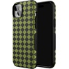 image:imageCasely iPhone 15 Plus Case  Harlequin Wicked Diamond  Black and Green  Bold Protective Design  MagSafe Compatible Design