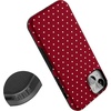 image:imageCasely iPhone 15 Plus Case  On the Dot  Maroon Polka Dot  Bold Protective Design  MagSafe Compatible Design