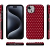 image:imageCasely iPhone 15 Plus Case  On the Dot  Maroon Polka Dot  Bold Protective Design  MagSafe Compatible Design