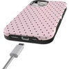 image:imageCasely iPhone 15 Plus Case  On the Dot  Pink amp Brown Polka Dot  Bold Protective Design  Compatible with MagSafe