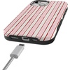 image:imageCasely iPhone 15 Plus Case  Pretty in Pastel  Blush Stripes  Bold Protective Design  MagSafe Compatible Design