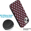 image:imageCasely iPhone 15 Plus Case  Spotted in SoHo  Burgundy Polka Dot  Bold Protective Design  Compatible with MagSafe