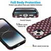 image:imageCasely iPhone 15 Plus Case  Spotted in SoHo  Burgundy Polka Dot  Bold Protective Design  Compatible with MagSafe