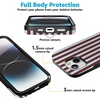 image:imageCasely iPhone 15 Plus Case  Sunday in Brooklyn  Chocolate Blue Stripes  Bold Protective Design  Compatible with MagSafe