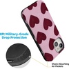 image:imageCasely iPhone 15 Plus Case  Whole Lotta Love  Plum Hearts  Bold Protective Design  MagSafe Compatible Design