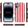 image:imageCasely iPhone 16 Case  Lost in Spots  Cheetah Print  Bold Protective Design  Compatible with MagSafeEast Coast Summer  Red Stripes