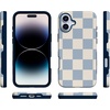 image:imageCasely iPhone 16 Case  Lost in Spots  Cheetah Print  Bold Protective Design  Compatible with MagSafeFit Check  Light Blue Checkerboard