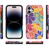 image:imageCasely iPhone 16 Case  Lost in Spots  Cheetah Print  Bold Protective Design  Compatible with MagSafeFlower Patch  MultiColor Floral