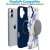image:imageCasely iPhone 16 Case  Lost in Spots  Cheetah Print  Bold Protective Design  Compatible with MagSafeStars Align  Blue  White Stars