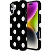 image:imageCasely iPhone 16 Case  Love Song  Lavender Heart  Compatible with MagSafe  Classic Ultra Slim DesignHigh Contrast  Black Polka Dot