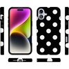 image:imageCasely iPhone 16 Case  Love Song  Lavender Heart  Compatible with MagSafe  Classic Ultra Slim DesignHigh Contrast  Black Polka Dot