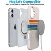 image:imageCasely iPhone 16 Case  Love Song  Lavender Heart  Compatible with MagSafe  Classic Ultra Slim DesignTotally Groovy  Rainbow Stripes Color Block