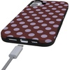 image:imageCasely iPhone 16 Case  Spotted in SoHo  Burgundy Polka Dot  Bold Protective Design  Compatible with MagSafe