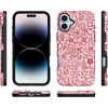 image:imageCasely iPhone 16 Plus Case  Blush Garden  Floral Doodle  Bold Protective Design  Compatible with MagSafe