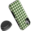 image:imageCasely iPhone 16 Plus Case  Checked Twice  Green Plaid  Bold Protective Design  MagSafe Compatible Design