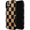 image:imageCasely iPhone 16 Plus Case  Fit Check  Black amp Brown Checkerboard  Bold Protective Design  MagSafe Compatible Design