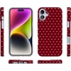 image:imageCasely iPhone 16 Plus Case  On the Dot  Maroon Polka Dot  Compatible with MagSafe  Classic Ultra Thin Design