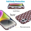 image:imageCasely iPhone 16 Plus Case  Spotted in SoHo  Burgundy Polka Dot  Compatible with MagSafe  Classic Ultra Thin Design