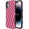 image:imageCasely iPhone 16 Plus Case  Vibe Check  Pink Checkerboard  Bold Protective Design  Compatible with MagSafe