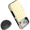 image:imageCasely iPhone 17 Pro Case  Butter Yellow Stripes  Sunday Best  Bold Protective Design  Compatible with MagSafe