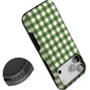 image:imageCasely iPhone 17 Pro Case  Checked Twice  Green Plaid  Bold Protective Design  MagSafe Compatible Design