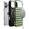 image:imageCasely iPhone 17 Pro Case  Checked Twice  Green Plaid  Bold Protective Design  MagSafe Compatible Design