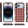 image:imageCasely iPhone 17 Pro Case  Checked Twice  Red Plaid  Bold Protective Design  MagSafe Compatible Design