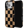 image:imageCasely iPhone 17 Pro Case  Fit Check  Black amp Brown Checkerboard  Bold Protective Design  MagSafe Compatible Design