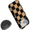 image:imageCasely iPhone 17 Pro Case  Fit Check  Black amp Brown Checkerboard  Bold Protective Design  MagSafe Compatible Design