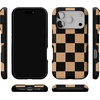 image:imageCasely iPhone 17 Pro Case  Fit Check  Black amp Brown Checkerboard  Bold Protective Design  MagSafe Compatible Design
