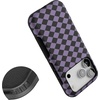 image:imageCasely iPhone 17 Pro Case  Harlequin Midnight Diamond  Black and Purple  Bold Protective Design  MagSafe Compatible Design
