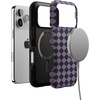 image:imageCasely iPhone 17 Pro Case  Harlequin Midnight Diamond  Black and Purple  Bold Protective Design  MagSafe Compatible Design