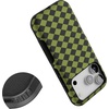 image:imageCasely iPhone 17 Pro Case  Harlequin Wicked Diamond  Black and Green  Bold Protective Design  MagSafe Compatible Design