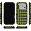 image:imageCasely iPhone 17 Pro Case  Harlequin Wicked Diamond  Black and Green  Bold Protective Design  MagSafe Compatible Design