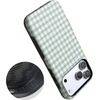 image:imageCasely iPhone 17 Pro Case  Pastel Picnic  Blue amp Green Gingham  Bold Protective Design  Compatible with MagSafe