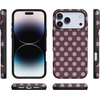 image:imageCasely iPhone 17 Pro Case  Spotted in SoHo  Burgundy Polka Dot  Bold Protective Design  Compatible with MagSafe