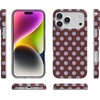 image:imageCasely iPhone 17 Pro Case  Spotted in SoHo  Burgundy Polka Dot  Compatible with MagSafe  Classic Ultra Slim Design