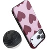image:imageCasely iPhone 17 Pro Case  Whole Lotta Love  Plum Hearts  Bold Protective Design  MagSafe Compatible Design