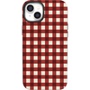 image:imageCasely iPhone 14 Plus Case  Checked Twice  Red Plaid  Bold Protective Design  MagSafe Compatible Design