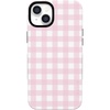 image:imageCasely iPhone 14 Plus Case  Pink Plaid  Sunday Best  Bold Protective Design  Compatible with MagSafe