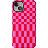 image:imageCasely iPhone 14 Plus Case  Vibe Check  Pink Checkerboard  Bold Protective Design  Compatible with MagSafe