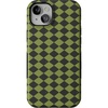 image:imageCasely iPhone 15 Plus Case  Harlequin Wicked Diamond  Black and Green  Bold Protective Design  MagSafe Compatible Design